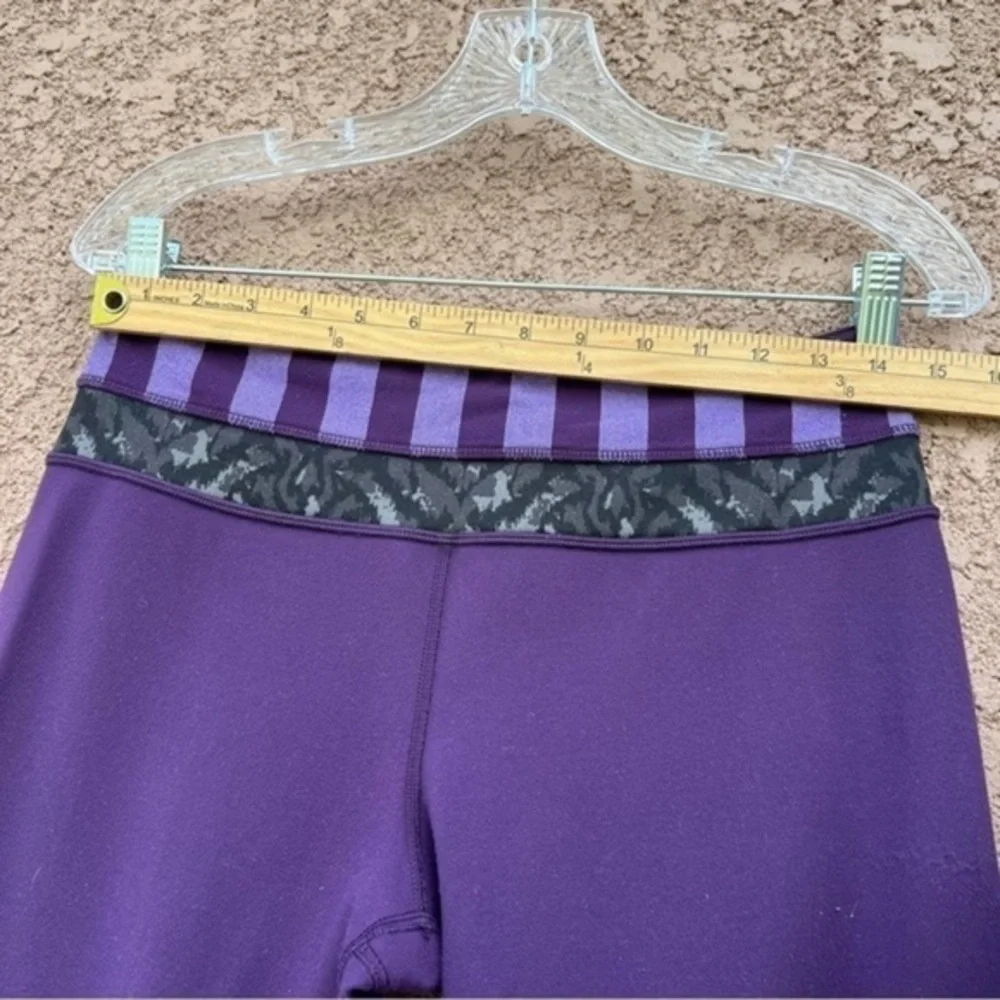 Lululemon Groove Pant Full On Luon Womens 6 Wide Leg Purple Yoga Athleisure
